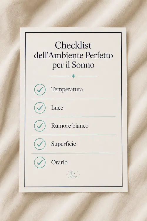 Checklist dell'ambiente ideale